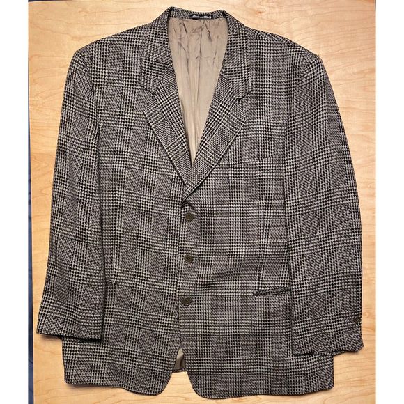 mani Other - Vintage Mani by Giorgio Armani Wool Plaid Sport Coat Blazer 46R